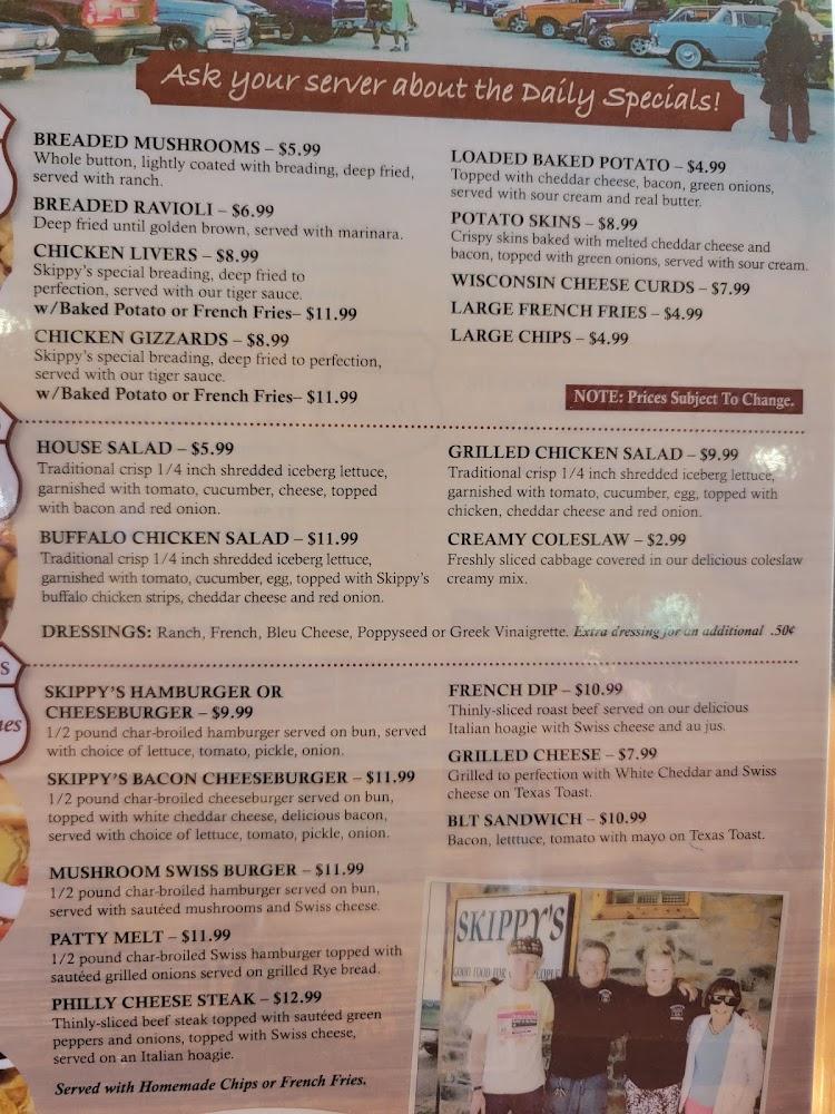 Skippy's Route 66 Restaurant "Good Food For Good People" Menu image 4