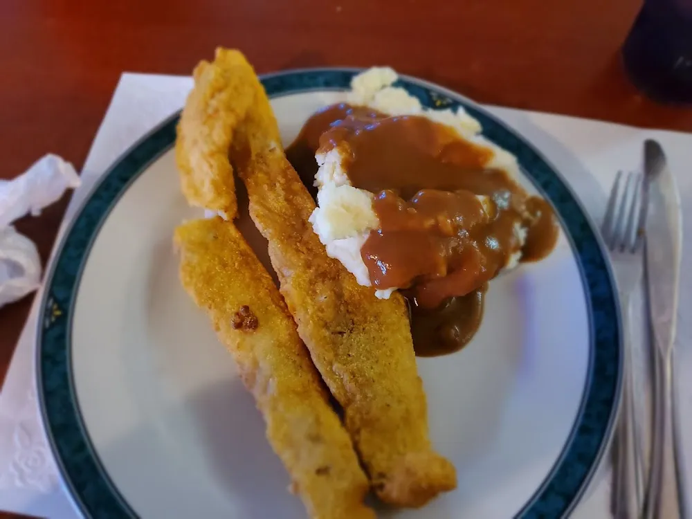 Walleye Dinner with Mashed Potatoes